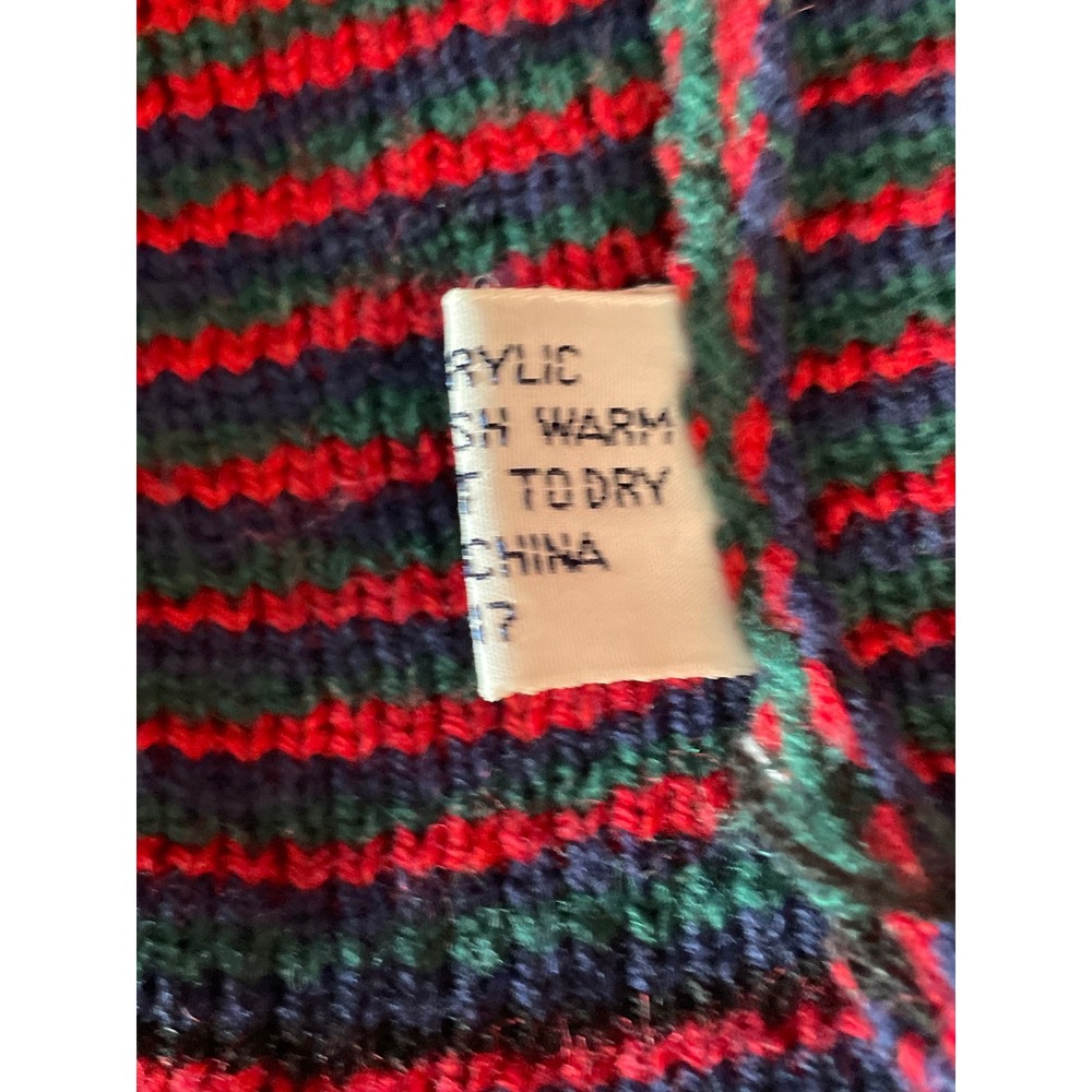 Tally-Ho Womens Cardigan L Sweater Green Plaid Gold Button Vintage Read - Picture 13 of 14